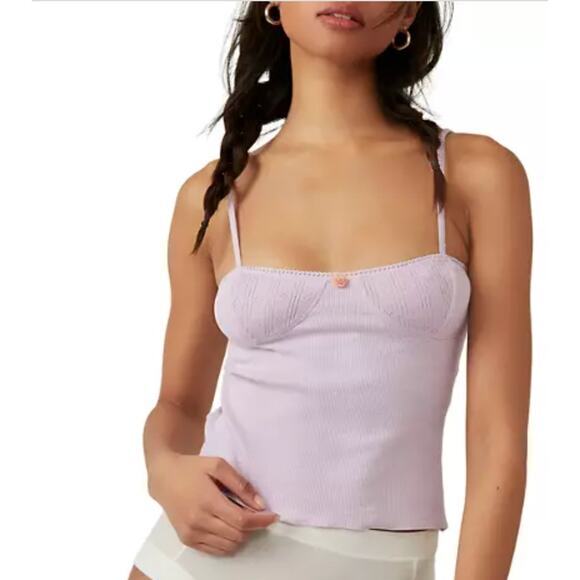 Free People Tops - Free People purple ribbed‎ knit cami